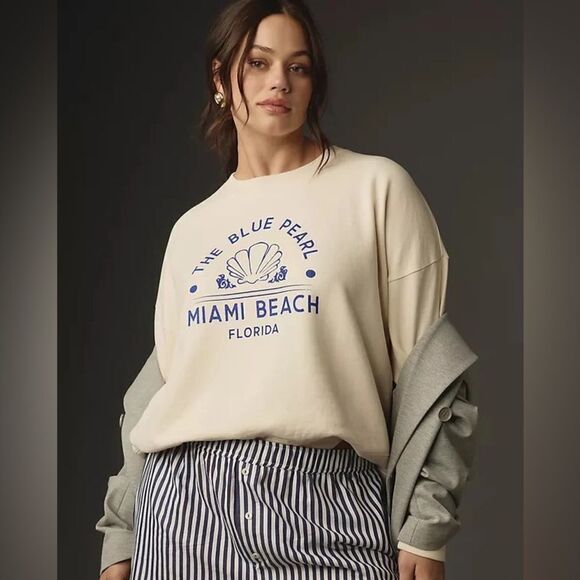 Anthropologie Tops - Anthropologie Maeve City Crewneck Sweatshirt NWT